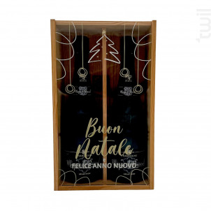 Coffret Cadeau Bois - Vitre Sapin - 2 Brut - Champagne Marquis de Pomereuil - No vintage - Effervescent
