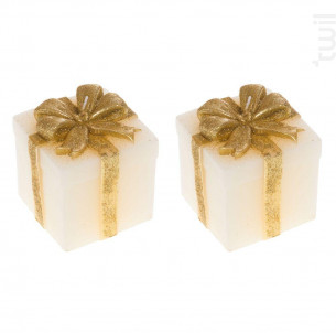 Bougie Cadeau Crème Paillette lot De 2 - Amadeus -  - 