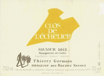 l'Echelier - Thierry Germain - Domaine des Roches Neuves - 2018 - Blanc
