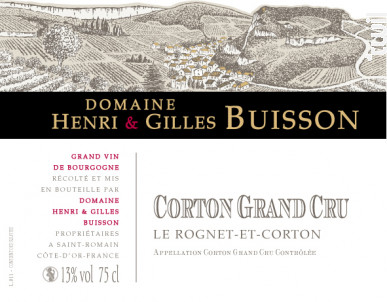 Corton Grand Cru Le Rognet-et-Corton - Domaine Henri & Gilles Buisson - 2016 - Rouge