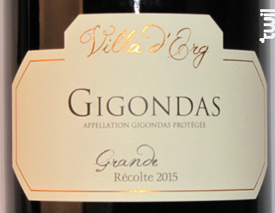 Gigondas - Grande Récolte - Villa d'Erg - 2018 - Rouge