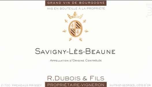 Savigny-Lès-Beaunes - Domaine R. Dubois et Fils - 2018 - Rouge