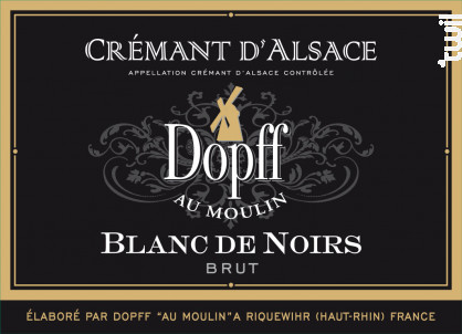 Crémant d'Alsace Blanc de Noirs - Dopff Au Moulin - 2018 - Effervescent