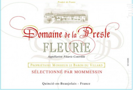 Fleurie - Domaine de la Presle - 2016 - Rouge
