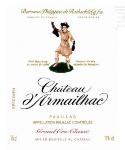 Château d'Armailhac - Domaines Baron Philippe de Rotschild - Château d'Armailhac - 2015 - Rouge