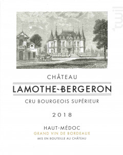 Château Lamothe-Bergeron - Château Lamothe Bergeron - 2018 - Rouge