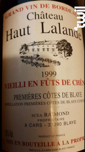 Château Haut Lalande - Château Haut Lalande - 1999 - Rouge