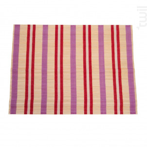 Set De Table Bamboo Rayé Jaune lot De 2 - Amadeus -  - 