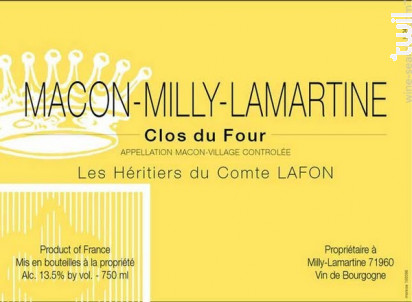 POUILLY-FUISSE - Domaine Les Héritiers du Comte Lafon - 2019 - Blanc