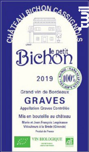 Le petit Bichon - sans sulfites ajoutés - Château Bichon Cassignols - 2019 - Rouge
