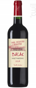 Balac sans sulfites ajoutés - Château Balac - 2018 - Rouge