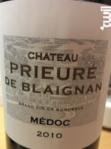 Château Prieuré de Blaignan - Château Blaignan - 2011 - Rouge