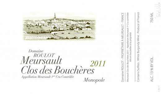 Clos Des BouchÈres - Domaine Roulot - 2019 - Blanc