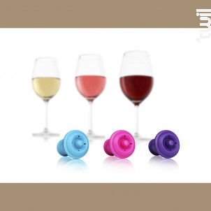 Set De 3 Bouchons Couleur - vacuvin -  - 