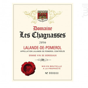 Domaine les Chagnasses - Domaine Les Chagnasses - 2016 - Rouge