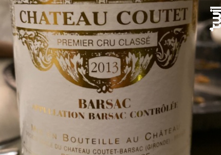 Château Coutet Barsac - 1er Grand Cru Classé - Château Coutet - Barsac - 2018 - Blanc