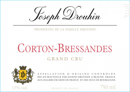 Corton Bressandes Grand Cru - Maison Joseph Drouhin - 1996 - Rouge