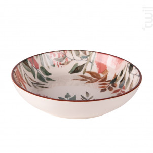 Assiette Creuse Pink Flor 19 Cm lot De 6 - table passion -  - 