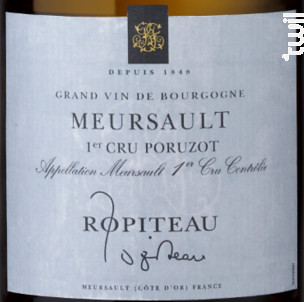 Meursault Premier Cru Poruzot - Ropiteau Frères - 2022 - Blanc
