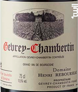 GEVREY-CHAMBERTIN AUX CORVÉES - Domaine Henri Rebourseau - 2016 - Rouge