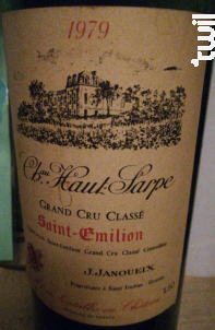 Chateau Haut Sarpe Saint Emilion Grand Cru - Joseph Janoueix - 1979 - Rouge
