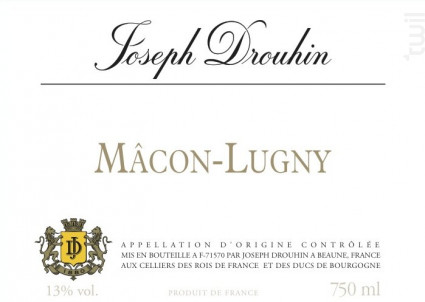 Mâcon-Lugny - Maison Joseph Drouhin - 2016 - Blanc