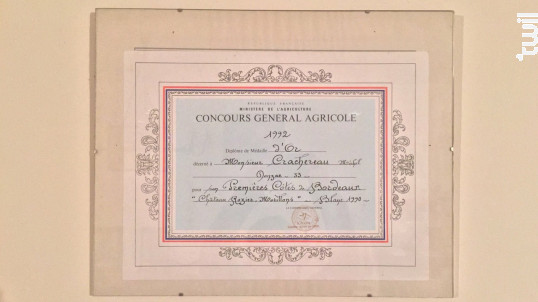 Château ROZIER-MORILLONS - Cuvée l'Esquisse - Vignobles Crachereau - 1990 - Blanc