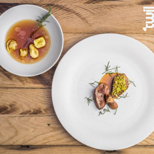 Assiette Plate Vésuvio Blanc 27 Cm lot De 6 - table passion -  - 