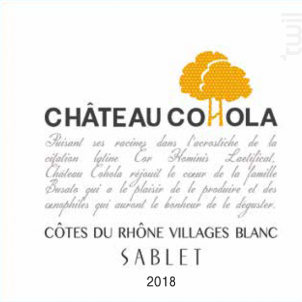 Château Cohola - COHOLA - 2018 - Blanc