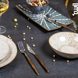 Couteaux De Table Amsterdam Effet Bois lot De 6 - jean dubost -  - 