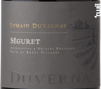 Côtes-du-Rhône-Villages Séguret - Romain Duvernay - 2018 - Rouge