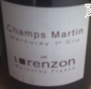 Mercurey Premier Cru Champs Martin - Lorenzon - 2014 - Rouge