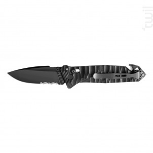 Couteau De Poche Cac S200 Serration Noir - Tarrerias Bonjean -  - 