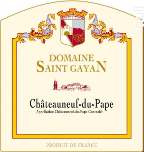 Châteauneuf-du-Pape - Domaine Saint Gayan - 2013 - Rouge