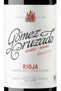 Rioja Reserva - Tempranillo - GOMEZ CRUZADO - 2012 - Rouge