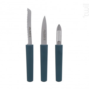 Set De 3 Pièces En Inox Eco responsable Office Éplucheur Tomate Bleu - jean dubost -  - 