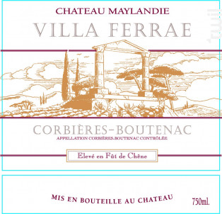 VILLA FERRAE - CHÂTEAU MAYLANDIE - 2021 - Rouge
