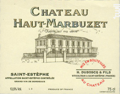 Haut-Marbuzet - Château Haut-Marbuzet - 2018 - Rouge