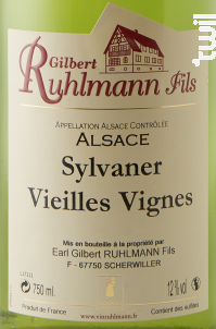 Sylvaner Vieilles Vignes - Gilbert Ruhlmann Fils - 2023 - Blanc