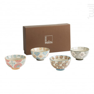 Coffret De 4 Coupelles Bohème 11 Cm - table passion -  - 