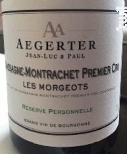 Chassagne-Montrachet 1er Cru Les Morgeots - Jean Luc et Paul Aegerter - 2010 - Blanc