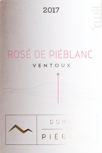 ROSÉ DE PIÉBLANC - Domaine de Piéblanc - 2017 - Rosé