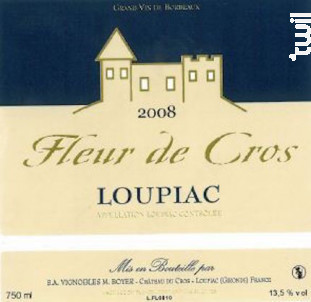 FLEUR DE CROS - Château Du Cros • Famille Boyer - 2018 - Blanc