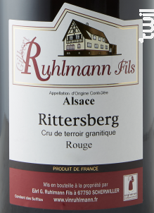 Rittersberg Pinot Noir - Gilbert Ruhlmann Fils - 2023 - Rouge