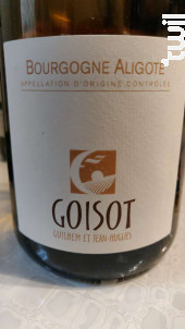 Bourgogne Aligoté - Domaine Goisot Jean-Hugues et Guilhem - 2023 - Blanc