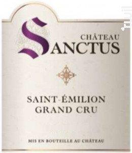 Château Sanctus - Château Sanctus - 2015 - Rouge
