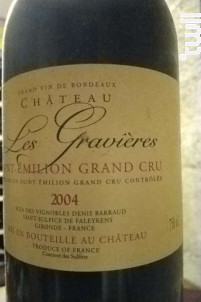 Les Gravières - Saint-Emilion Grand Cru - Vignobles Denis Barraud - Château Les Gravières - 2023 - Rouge