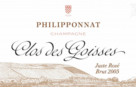 Clos des Goisses Juste Rosé Brut Millésimé - Champagne Philipponnat - 2009 - Effervescent