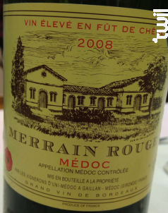 Merrain Rouge - Vignerons d'Uni-Médoc - 2008 - Rouge