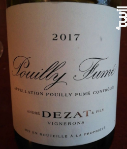 Pouilly Fumé - André Dezat & Fils - 2015 - Blanc